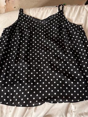 Torrid Black and White Polka Dot sleeveless top